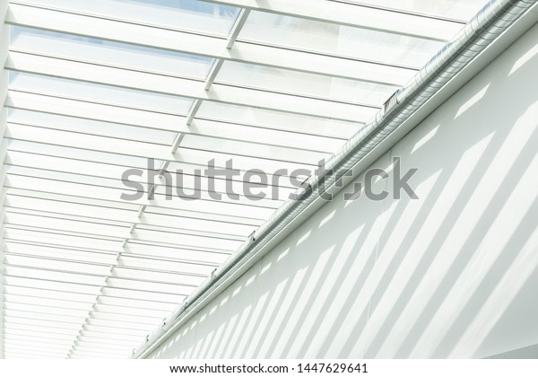 Roof Construction Joist Rafter Abstract Contemporary Stock Photo