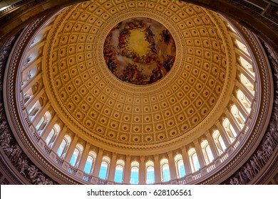 Roof Decor Interior Of U.S. Capitol Washington, D.C.USA 29.09.2016
US Capitol Rotunda