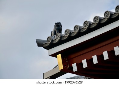 Roof details at Sensō-ji Temple in Tokyo Japan