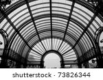 Roof of entrance of les Halles (Metro station and bussiness center) in Paris, France