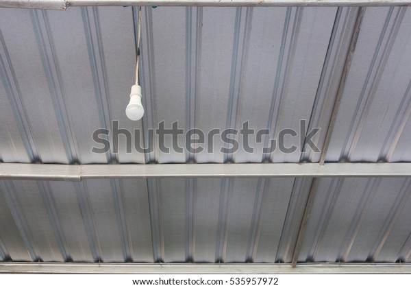 Roof Garage Made Sheet Metal Led Stock Photo Edit Now 535957972