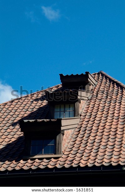 Roof Old Building Three Dormers Stock Photo Edit Now 1631851