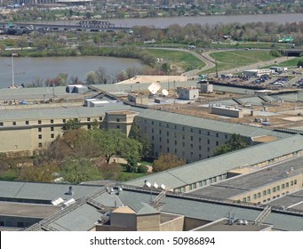 Roof Of Pentagon, Aerial View Washington DC, USA 