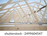 Roof rafters on new building