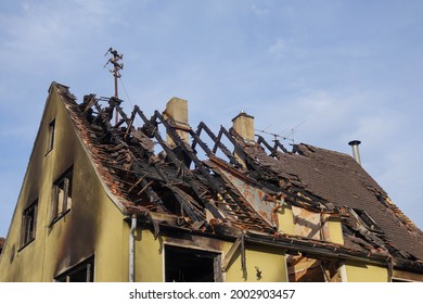 Roof Structure of a burned down House