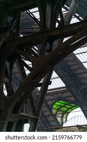 Roof structures of Milano Centrale station in Italy. High quality photo
