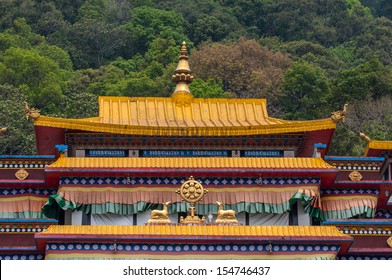 Roof Of Tibetan Monastery In India