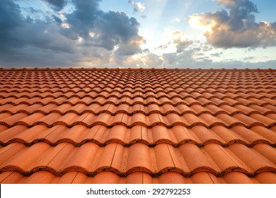 roof tiles and sky sunlight