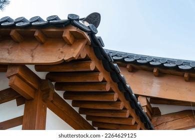 The Roof of Traditional Hanok, an Old-fashioned House in Seoul - Shutterstock ID 2264629125