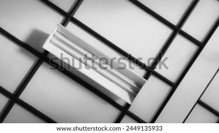 Roof with tube light background