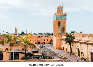 Roof Views Of Marrakech Old Medina City, Morocco