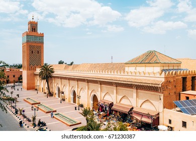 Roof Views Of Marrakech Old Medina City, Morocco