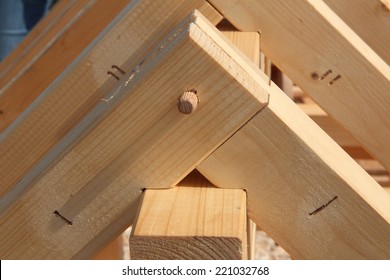 roof in wood construction 