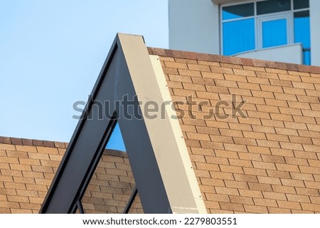 Roofs of houses with dormer windows against the sky. Urban architecture. ストックフォト © 
