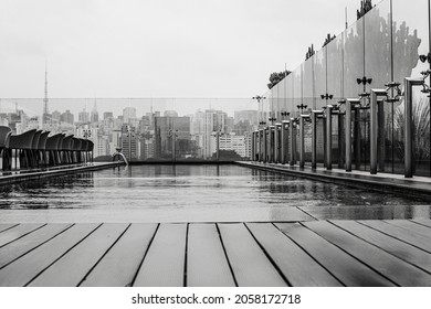 Rooftop Bar And Pool In Sao Paulo, Brazil