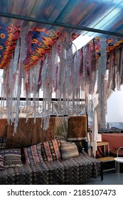 Rooftop Café With Carpet And Seating