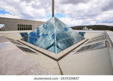 Rooftop of the semi-buried Parliament House of Australia on Capital Hill in Canberra, Australian Capital Territory - Powered by Shutterstock