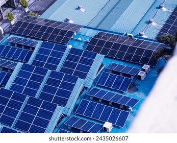 Rooftop solar cell technology panel electricity environment sunlight alternative energy power industry renewable innovation ecology blue sky clean system station engineer house home generator building