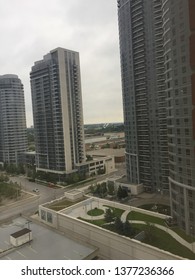 Rooftop view of park