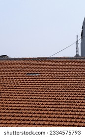 the rooftops and blue sky
