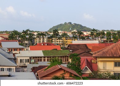 Rooftops of Cayenne in French Guiana - Shutterstock ID 606472223