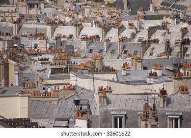 Rooftops In The Latin Quarter, Paris, France