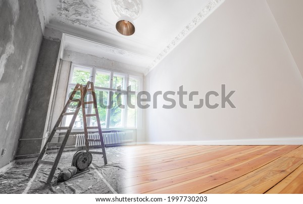 room before and after
renovation 