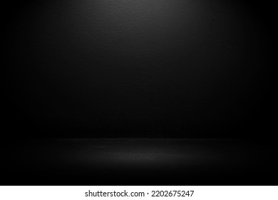 Room with black anthracite for used as background studio wall for display your products .           