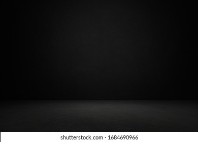 Room with black concrete wall background.