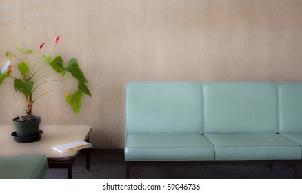 Room with chairs and potted plant - soft