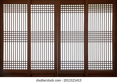 A Room Door of Korea made of wood - Shutterstock ID 2011521413