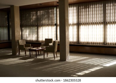 A room with low light and some shadow - Shutterstock ID 1862305528