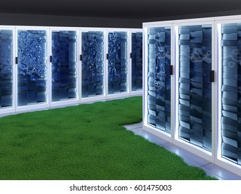 Room with rows of new powerful servers - Powered by Shutterstock - Get 15% off with code: PIKWIZARD15