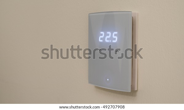 Room Temperature Digital Switch Box Royalty Free Stock Image