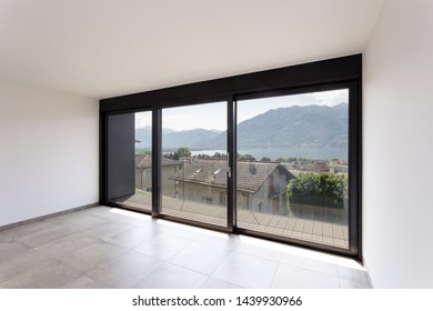 Empty White Clean Room Glass Door Stock Photo 1604214295 | Shutterstock