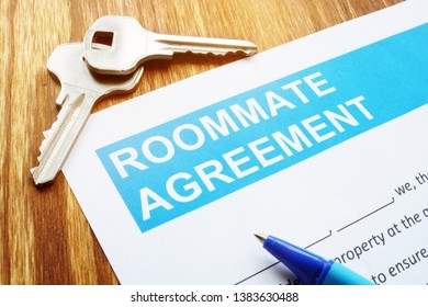 Roommate Agreement For Rent Room And Keys.