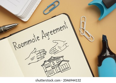 Roommate Agreement Is Shown On A Business Photo Using The Text