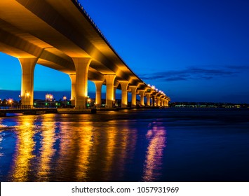 Roosevelt Bridge At Night, Florida