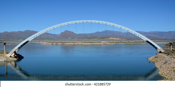 Roosevelt Lake Bridge In Arizona