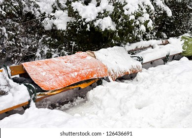 Roost Of Homeless People In Winter