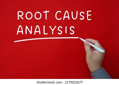 Root Cause Analysis Text On Red Cover Background. Fact Finding Concept