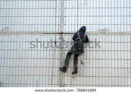 Similar – Image, Stock Photo Handstand at the edge of the pool