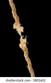 A Rope Breaking With A Black Background
