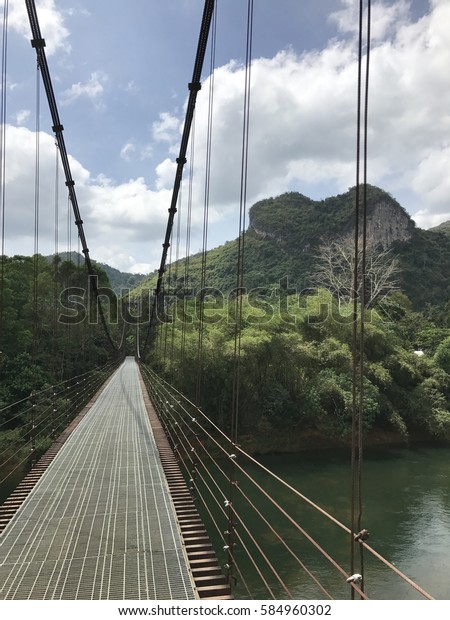 Rope Bridge Heart\
Mountain at Surat Thani