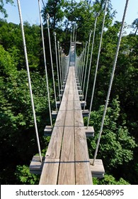 Rope Bridge In Zip Line Course, Refreshing Mountain Camp, Pennsylvania