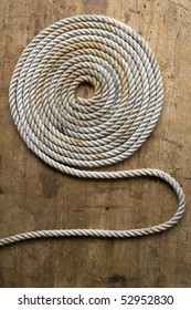 Rope Coil On An Antique Chest