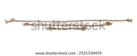 Rope isolated on white background. Detail for design. Design elements. Macro. 