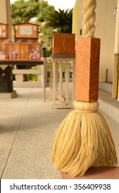 A Rope In Japanese Temple, Osaka, Japan