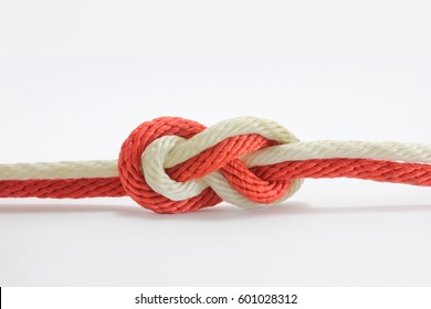 Rope With Knot Isolated On White Background  