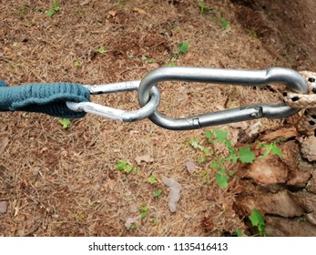 Rope Knots Attached Tree Locking Holding Stock Photo 1135416413 